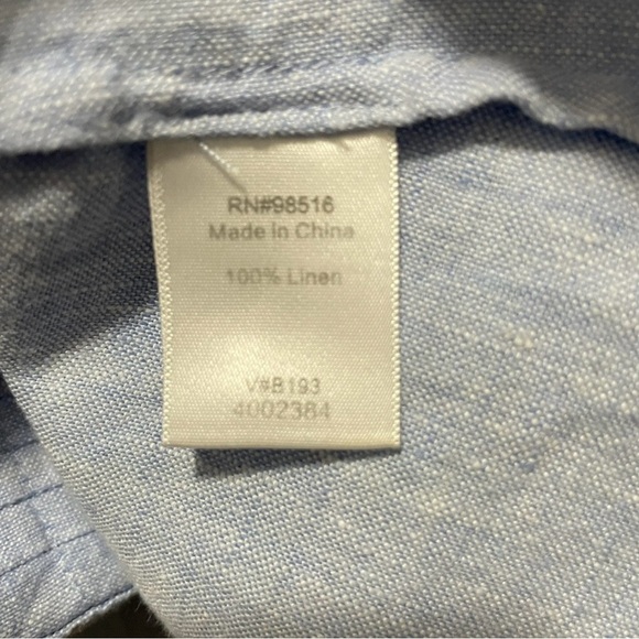 Coldwater Creek 100% Linen Pintuck Zip Front Blouse 2X Lagenlook - Picture 3 of 9